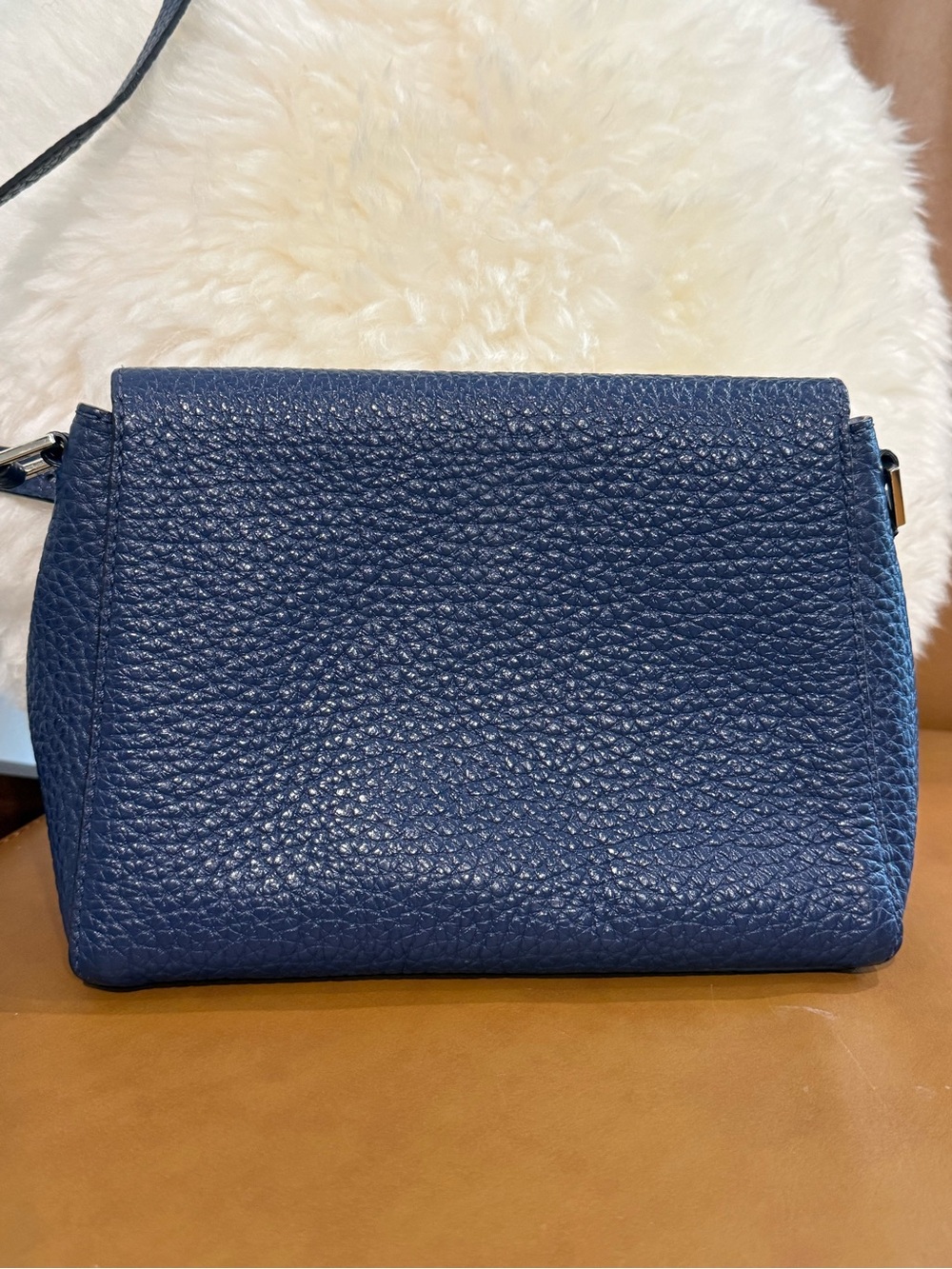 kate spade Navy Pebbled Leather Crossbody with Gold Hardware - Picture 7 of 9